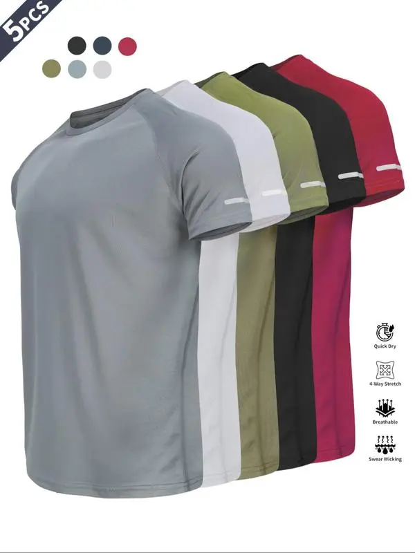 Men's Reflective Breathable Gym Quick Tee