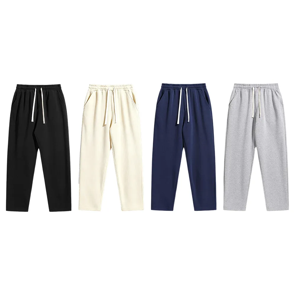 Men's Regular Fit Solid Drawstring Waist Sweatpants