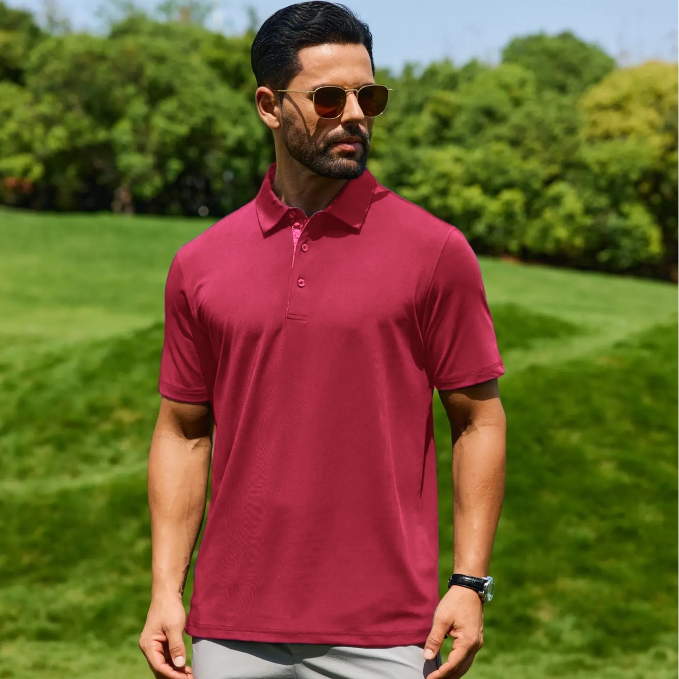 Men's Polo Shirts – Soft Breathable Cotton, Short Sleeve, Comfortable Casual Fit