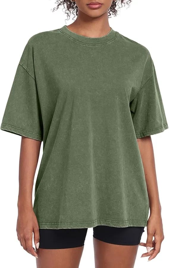 Acid Wash Unisex Oversized Cotton Comfort Tee
