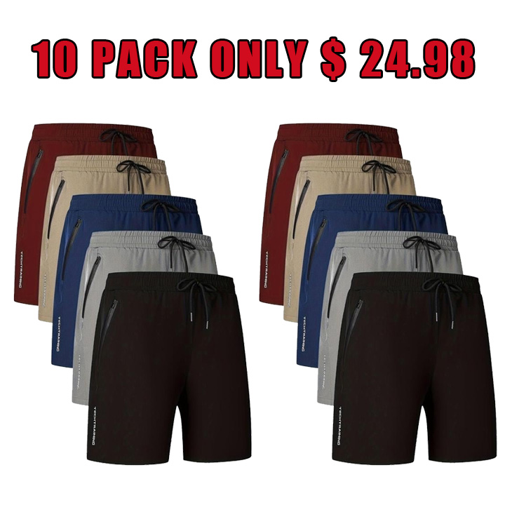 💥LAST DAY SALE 49% OFF💥Men's Letter Print Drawstring Waist Shorts