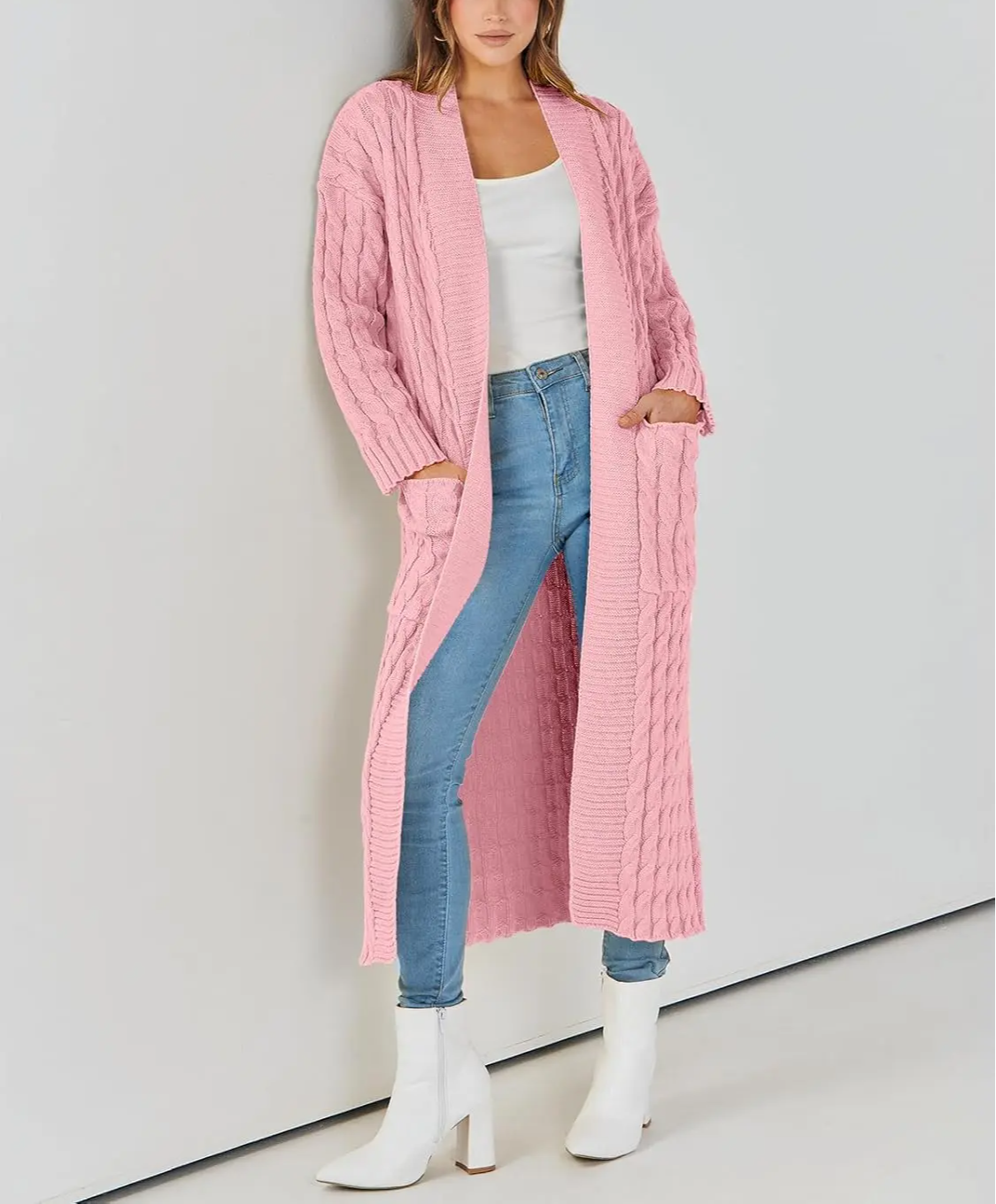 Women's Long Cardigan 2024 Oversized Coat Long Sleeve Open Cardigan Knitted Extra Long Coat Autumn Fashion Jacket Clothes