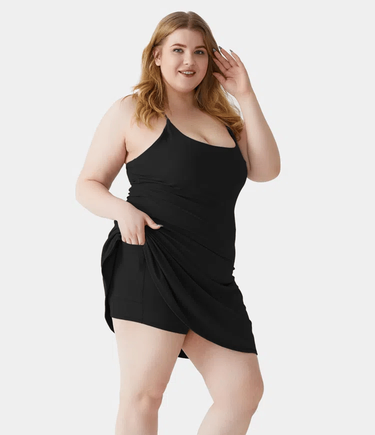 Softlyzero Plush Backless Active Dress-Easy Peezy