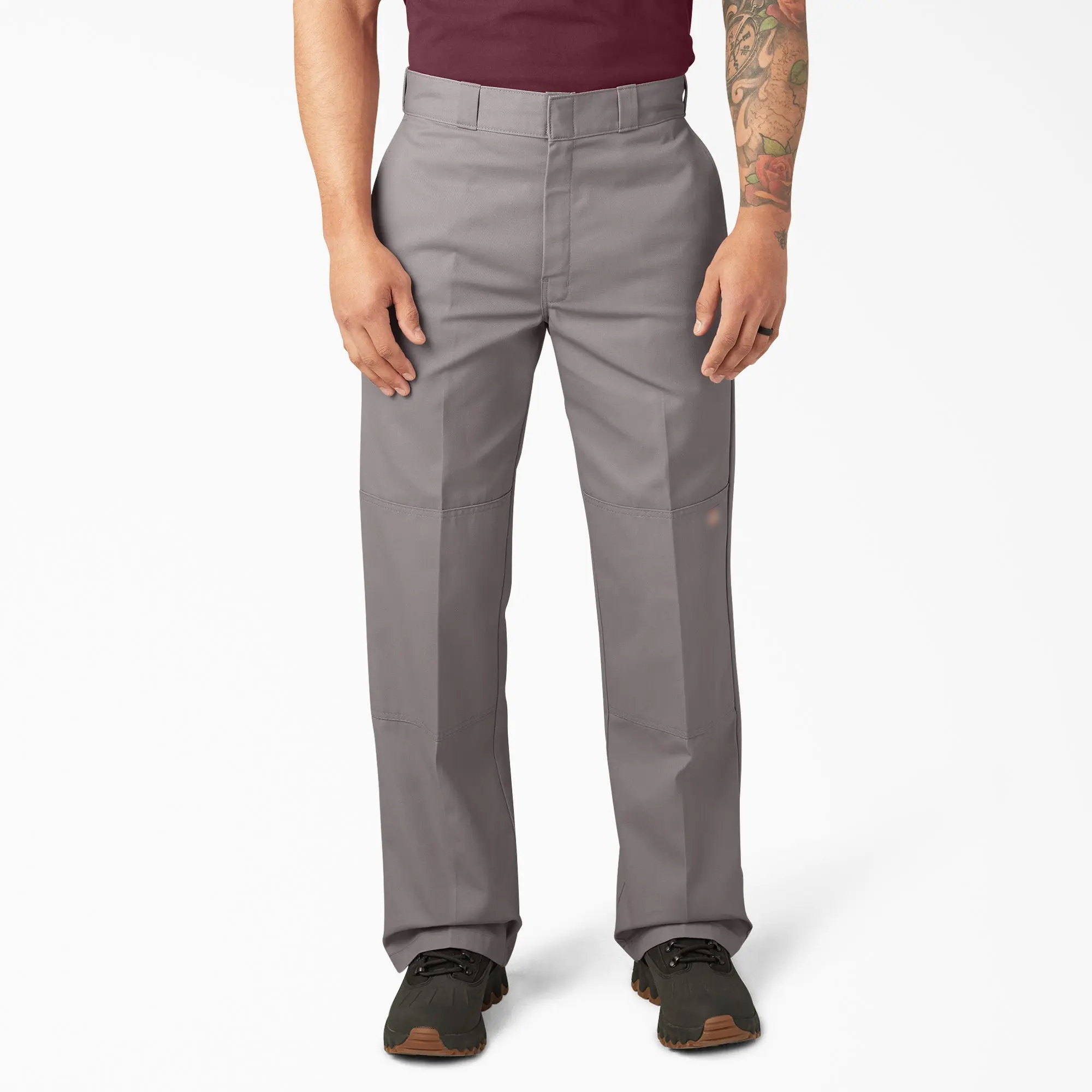 Men's Loose Fit Double Knee Multi-Pocket Utility Work Pant