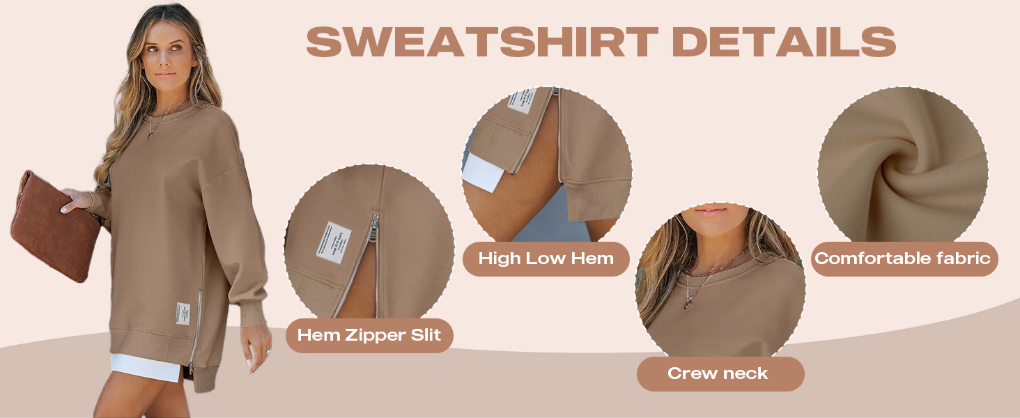ChicMe Women Sweatshirt Casual Pullover Long Sleeve Tops Fashion Outfits