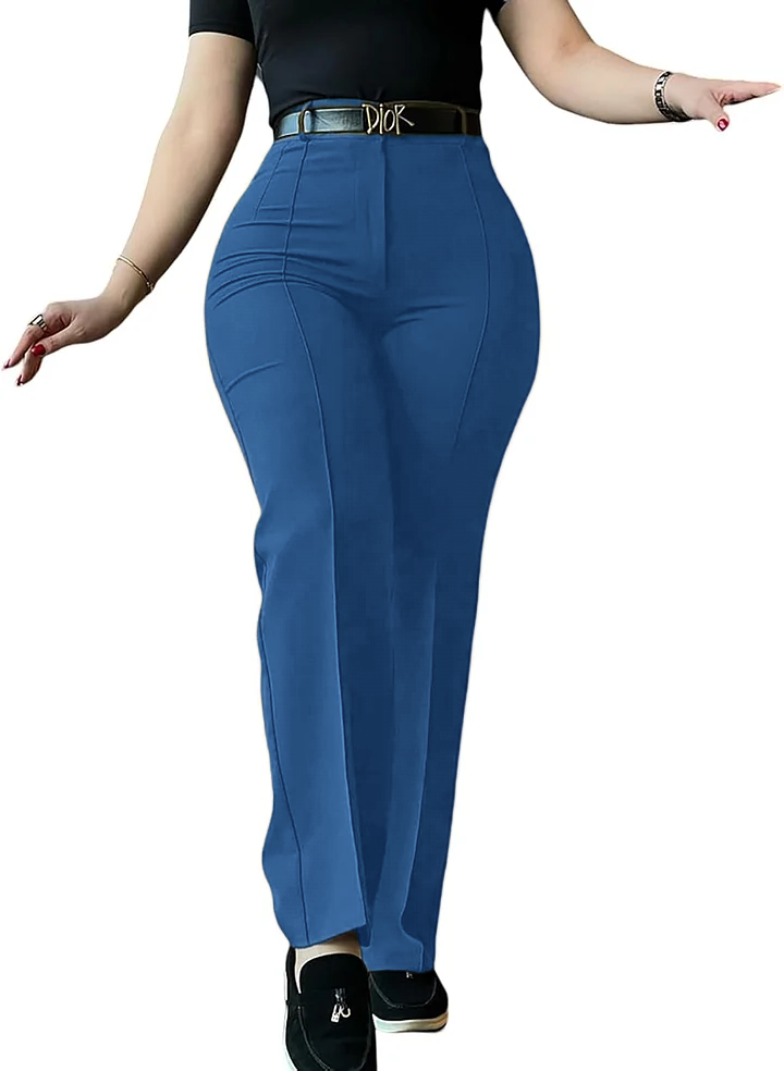 Work Pants for Women High Waist Straight Leg Work Pants Business Casual Trousers