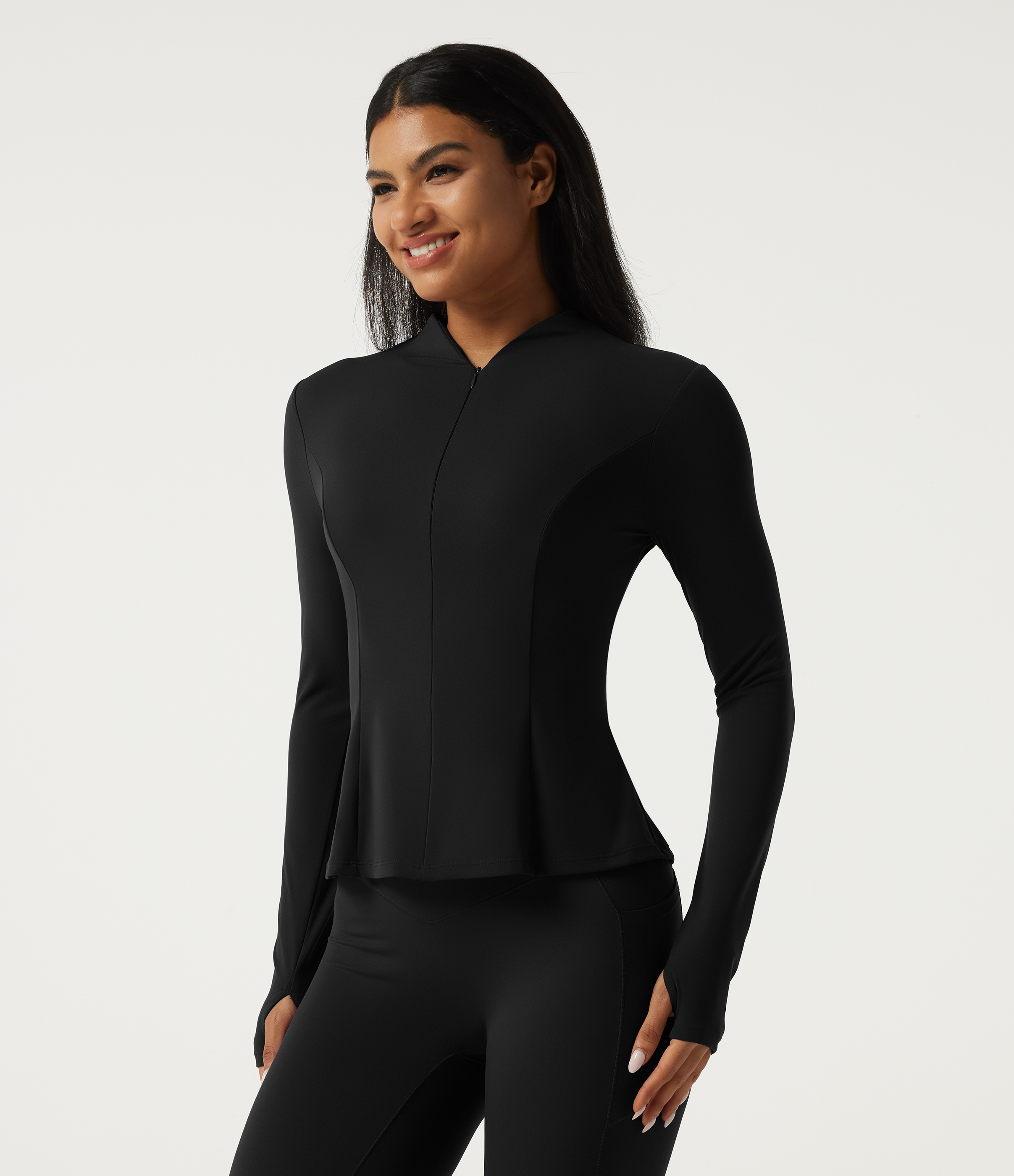 Halara UltraSculpt™ Stand Collar Long Sleeve Yoga Track Jacket