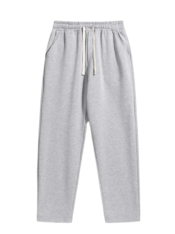 Men's Regular Fit Solid Drawstring Waist Sweatpants