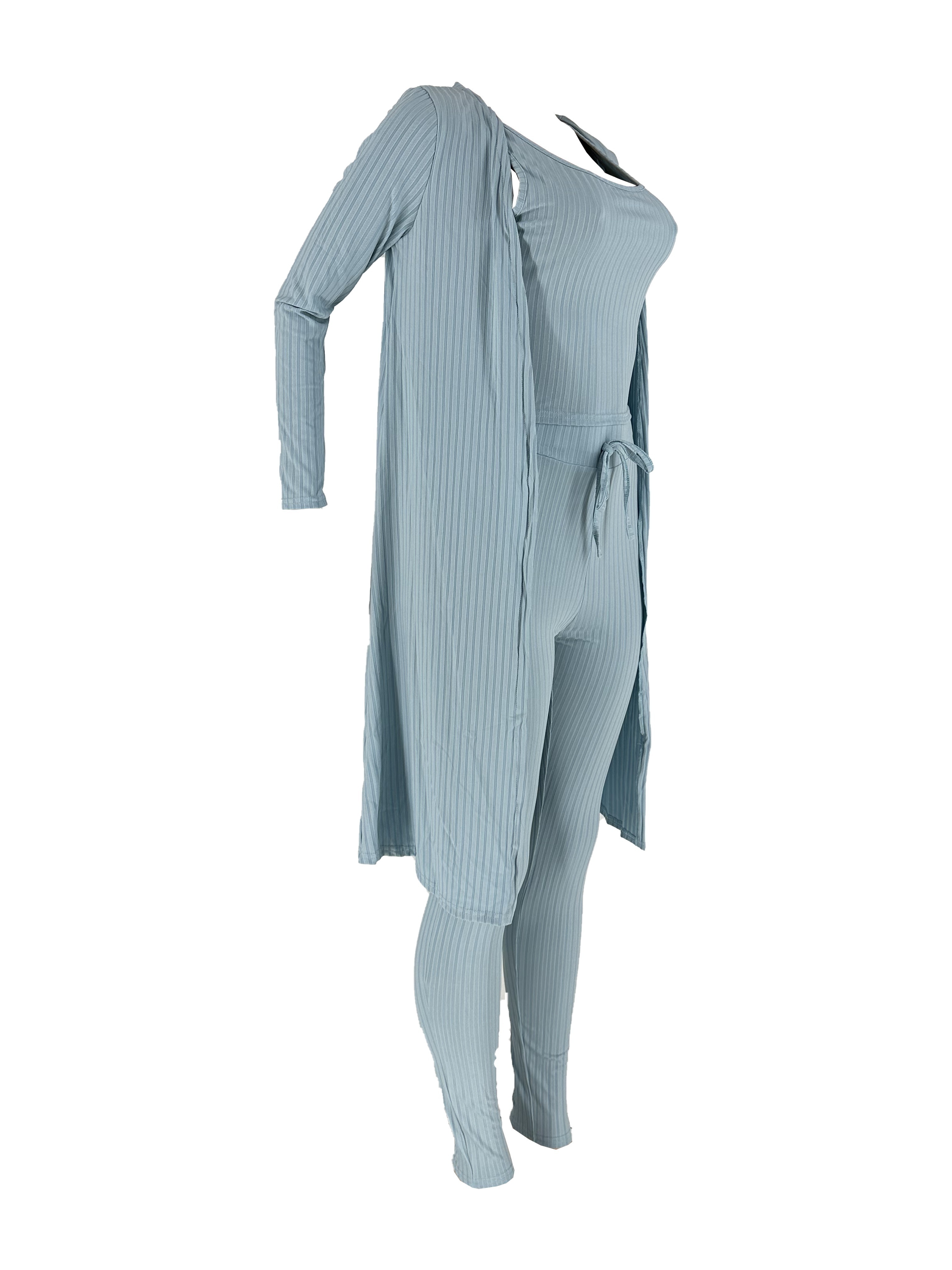 Women 3 Piece Wide Leg Pants Set Casual Long Sleeve Jacket Cardigan With Solid Tank Pants Set Dinner Suit Women