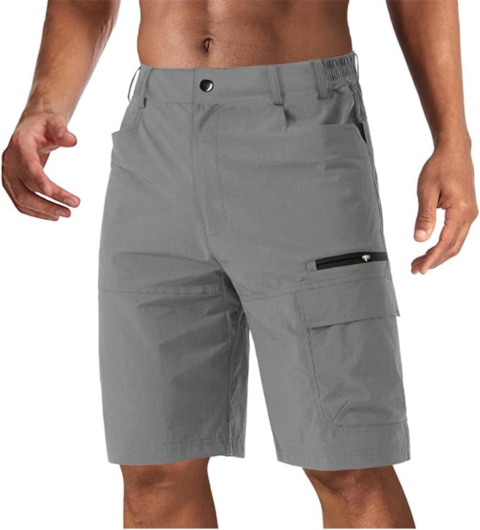 Men's Summer Lightweight Quick-Dry Work Shorts(Pockets on both the front and back)