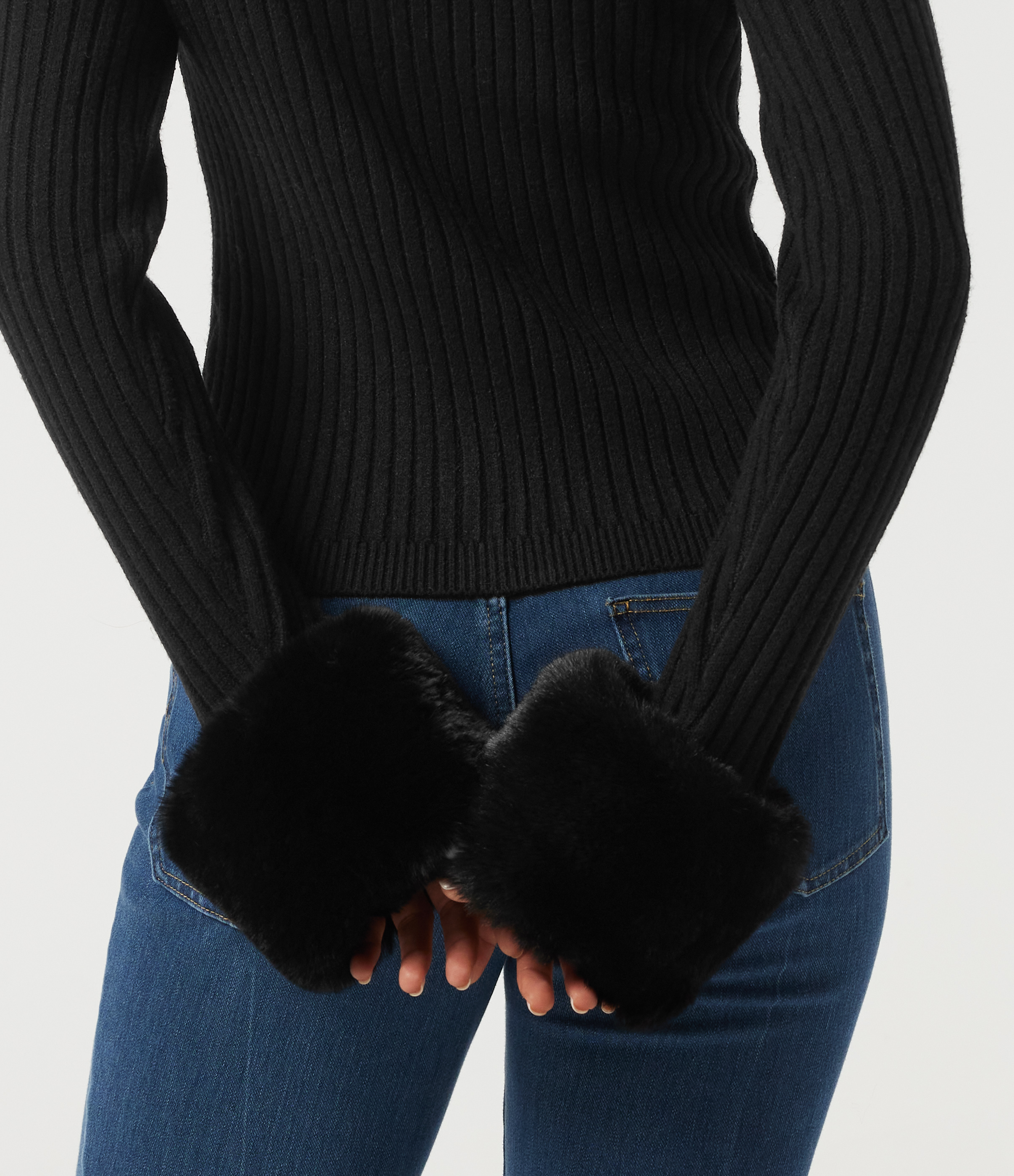 Ribbed Knit Round Neck Long Sleeve Casual Cardigan
