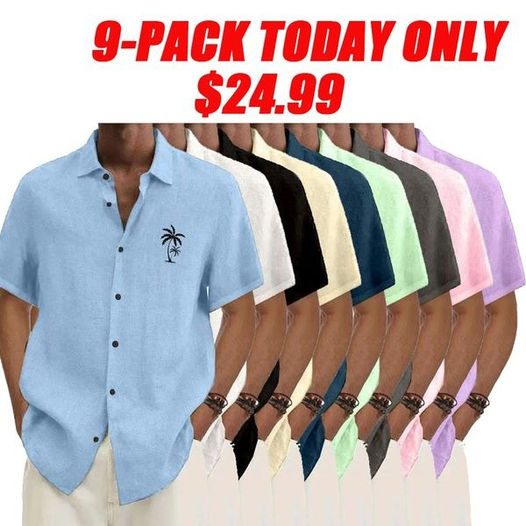Classic Beach Men Polo Shirt Collar Short Sleeved Work Shirts for Men