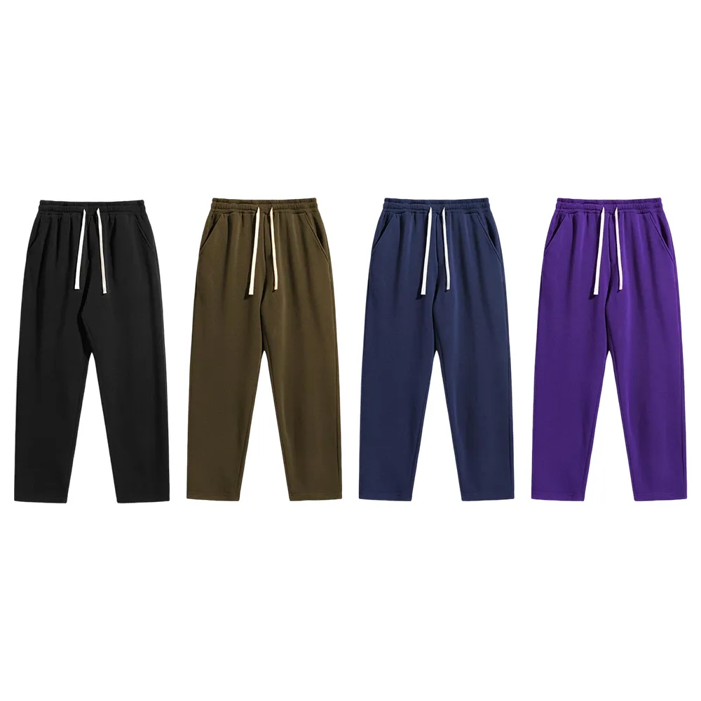 Men's Regular Fit Solid Drawstring Waist Sweatpants