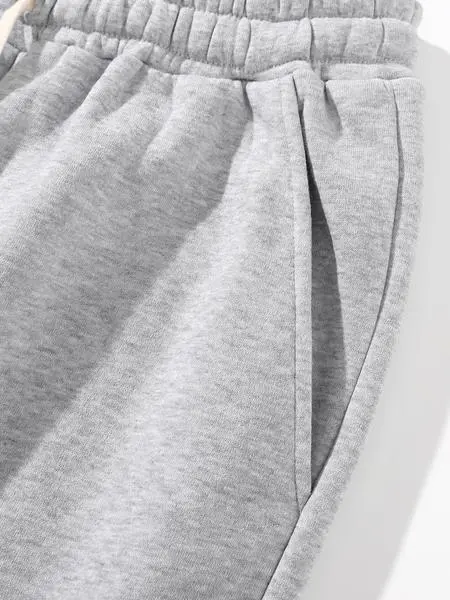 Men's Regular Fit Solid Drawstring Waist Sweatpants