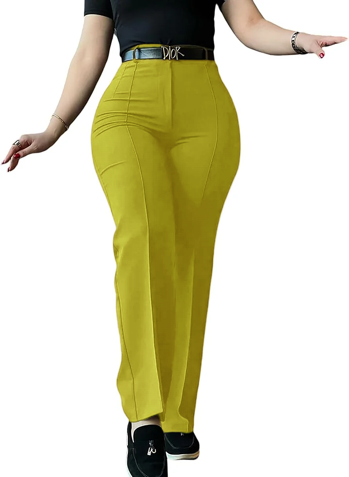 Work Pants for Women High Waist Straight Leg Work Pants Business Casual Trousers