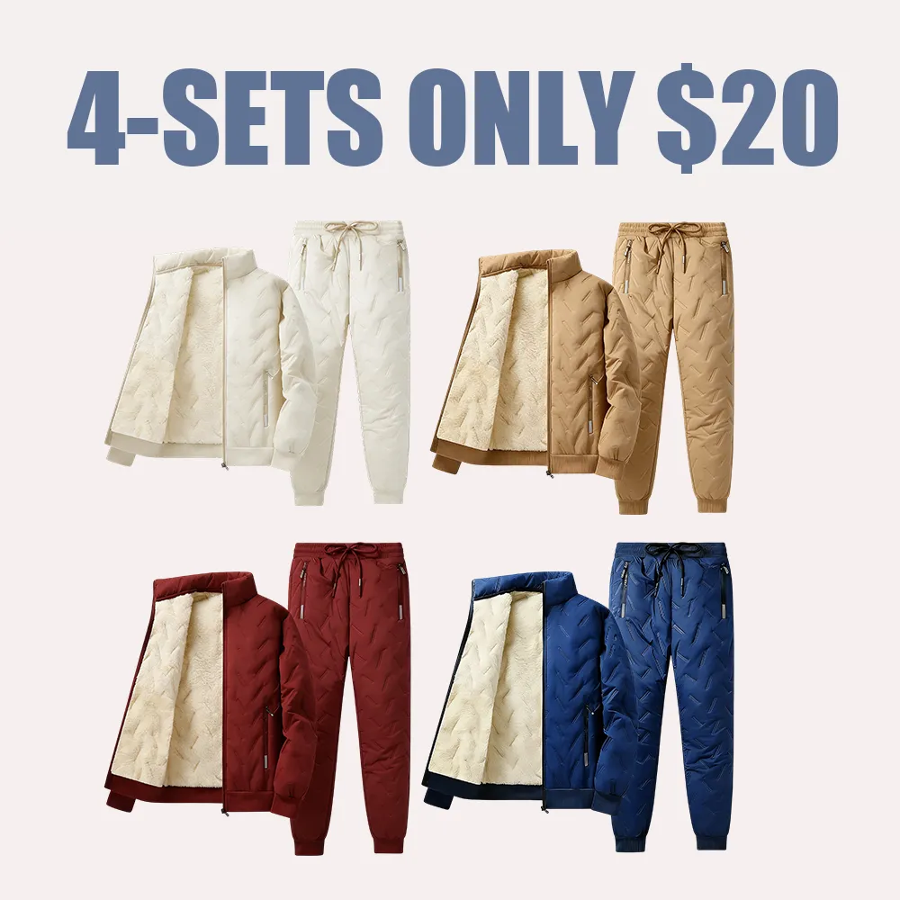 Fleece-Lined Winter Jacket-Pants Set