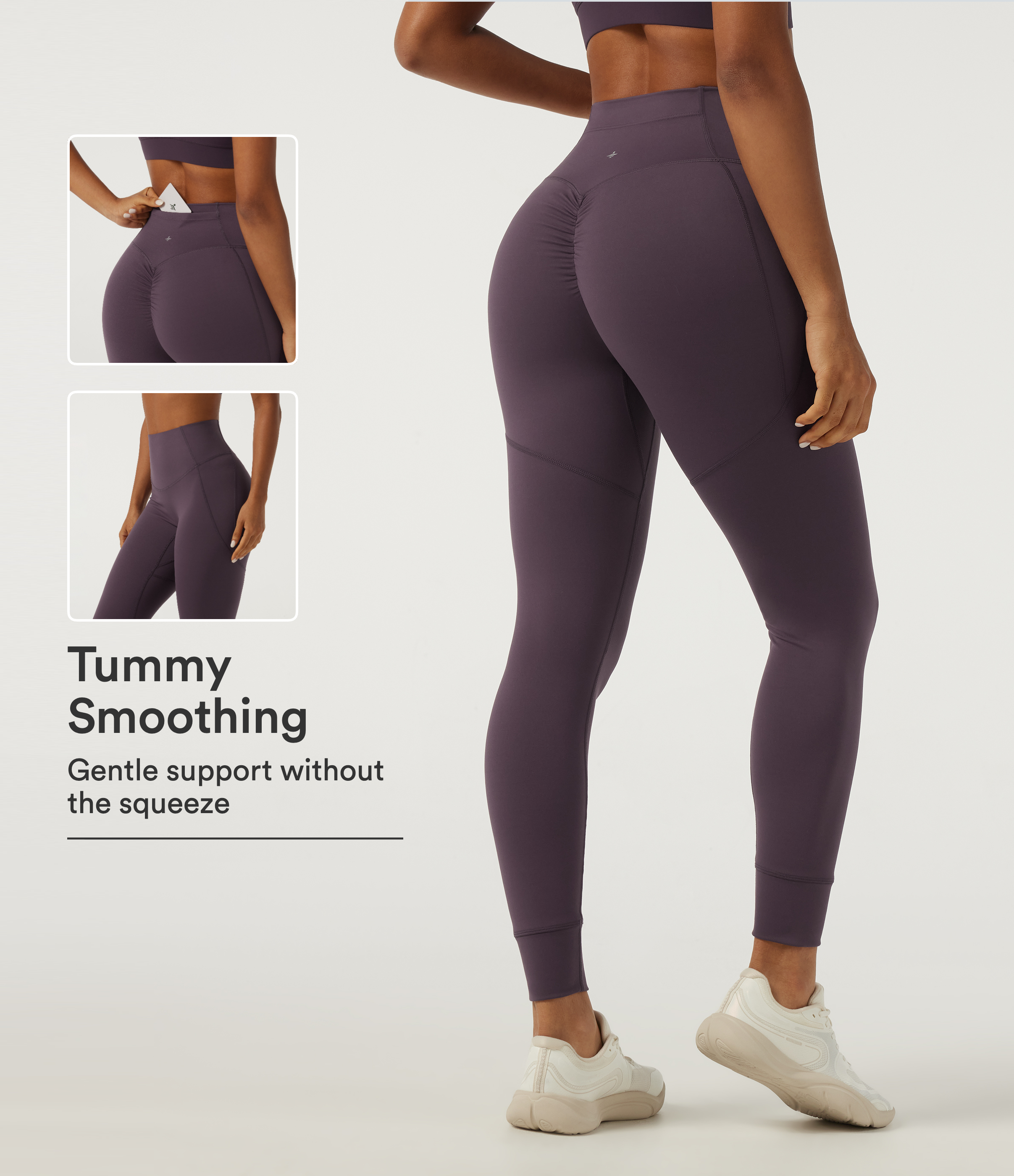 SpeedWave™ Quick Dry High Waisted Tummy Control Booty Scrunch Training Leggings with Pocket