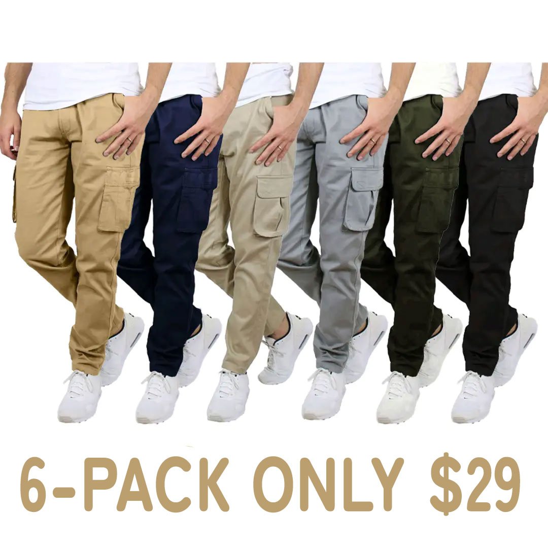 Men's Flex Stretch Cotton Cargo Pants