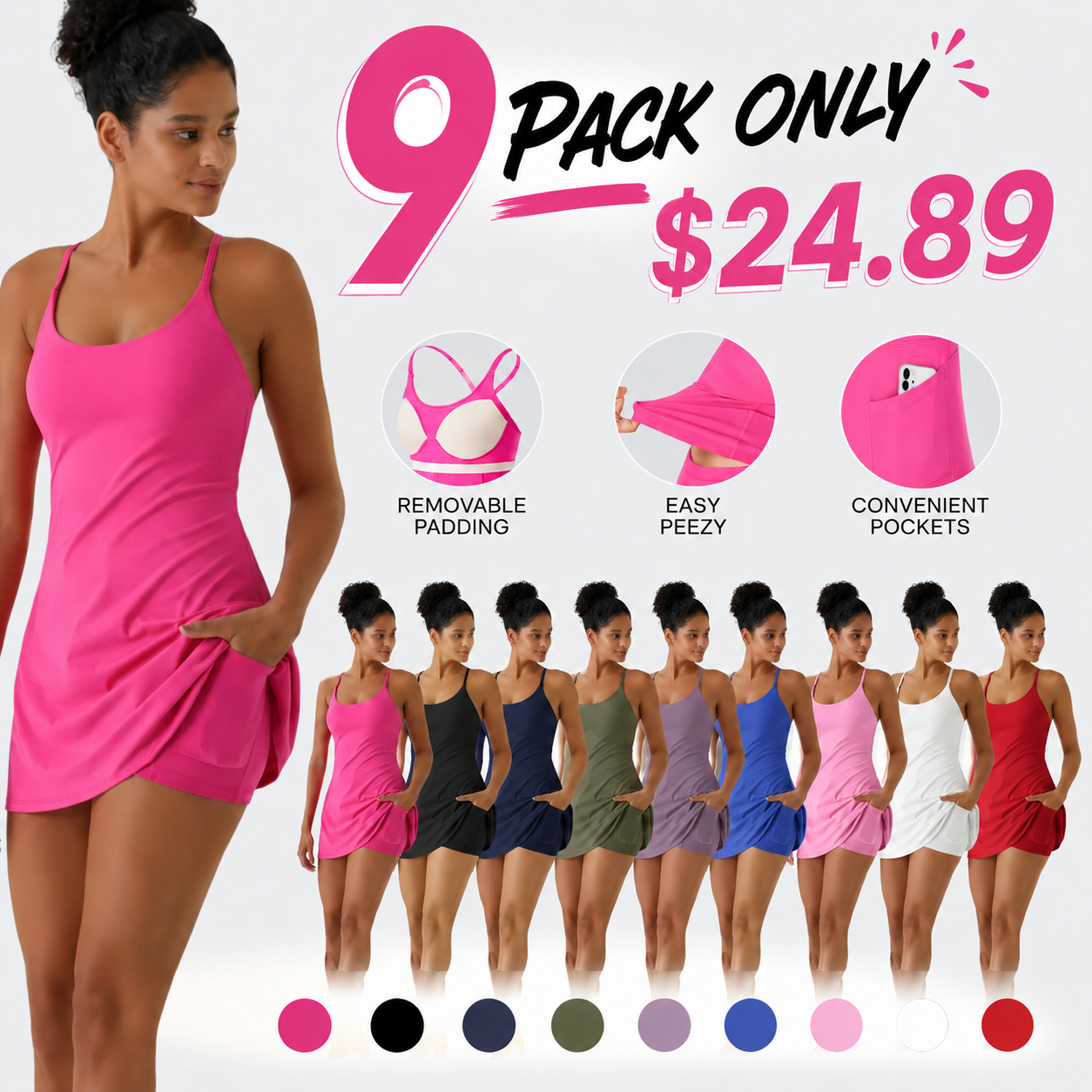 🔥Flash Sale⚡ Softlyzero Plush Backless Active Dress-Easy Peezy