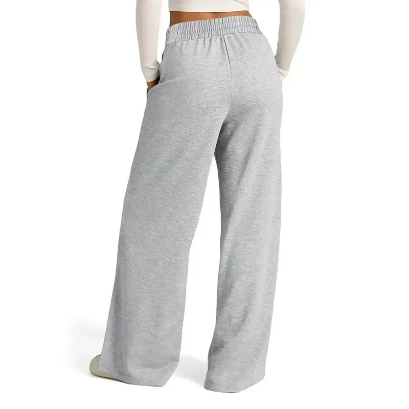 Women's Wide Leg Sweatpants Casual Loose Solid Color Pants