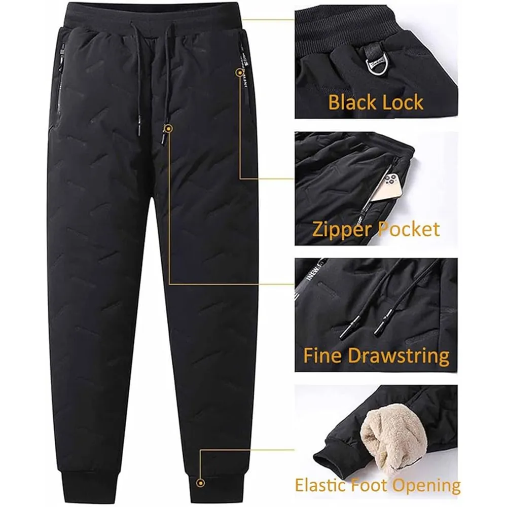 Men’s Thermal Fleece-Lined Winter Pants – Warm, Functional & Stylish Outdoor Trousers