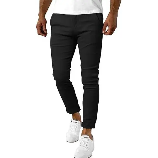 Men's Casual Slim Fit Pants Skinny Stretch Dress Slacks