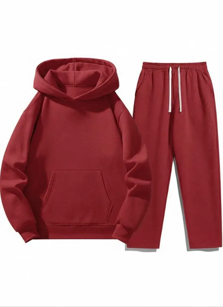 Men’s Casual Hoodie & Jogger Set – Two-Piece Daily Outfit