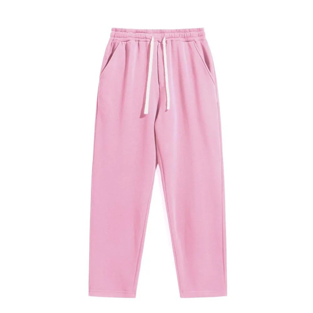 Men's Cotton Casual Regular Fit Solid Drawstring Waist Sweatpants
