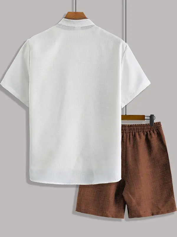 Daily Wear two-Piece Set Men's Casual Top & Track Shorts