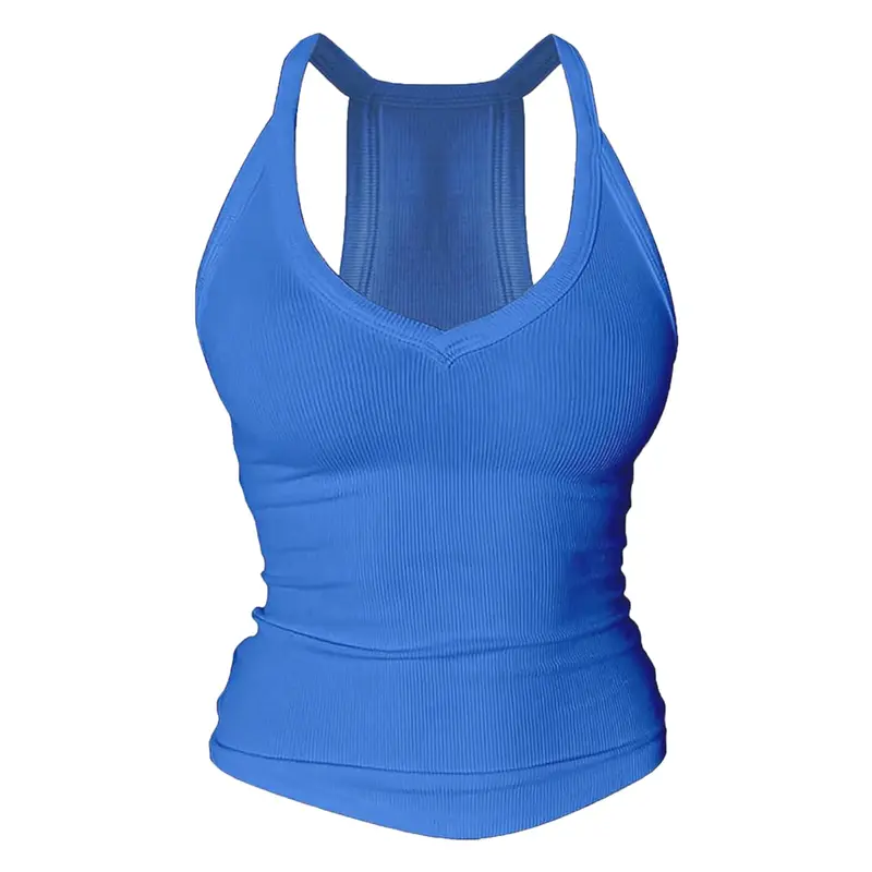 ⚡FINAL SALE⚡ Women’s Built-In Bra Backless Ribbed Tank Top