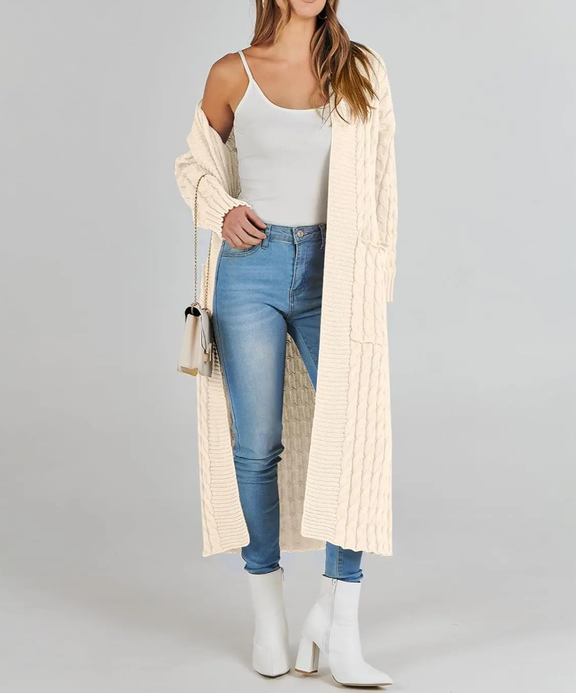 Women's Long Cardigan 2024 Oversized Coat Long Sleeve Open Cardigan Knitted Extra Long Coat Autumn Fashion Jacket Clothes