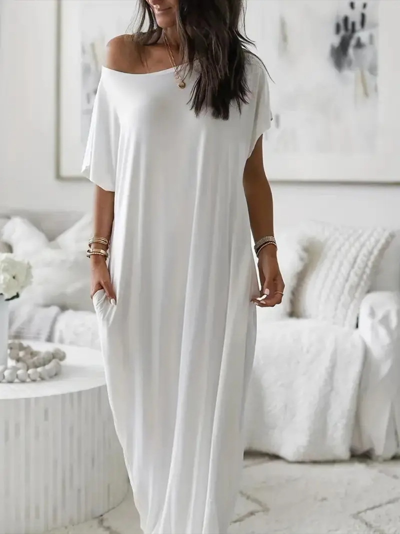 ⚡FINAL SALE⚡-Women's solid color casual dress