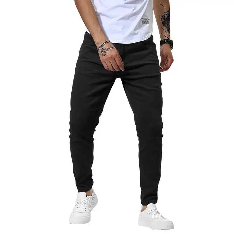 Men's Casual Slim Fit Pants Skinny Stretch Dress Slacks