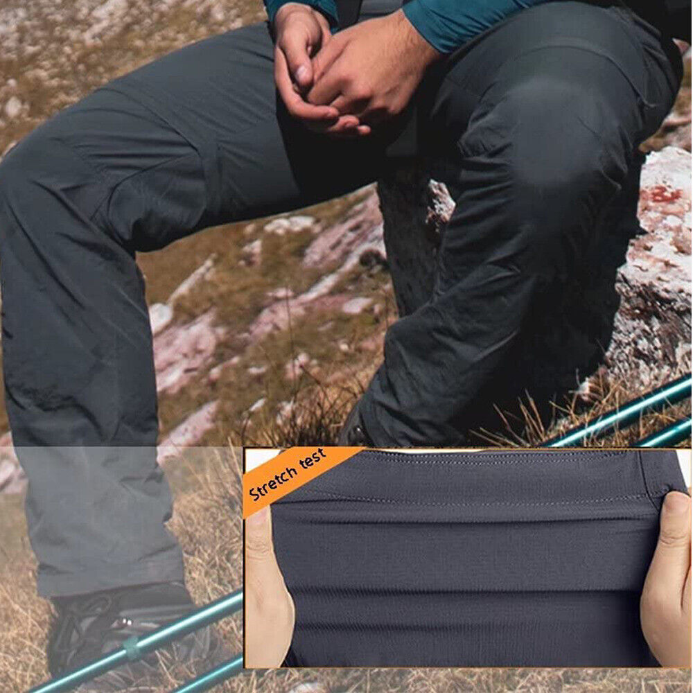 Men's Cargo Pants 100% Cotton Work Trousers Tactical Combat Outdoor Hiking Pant