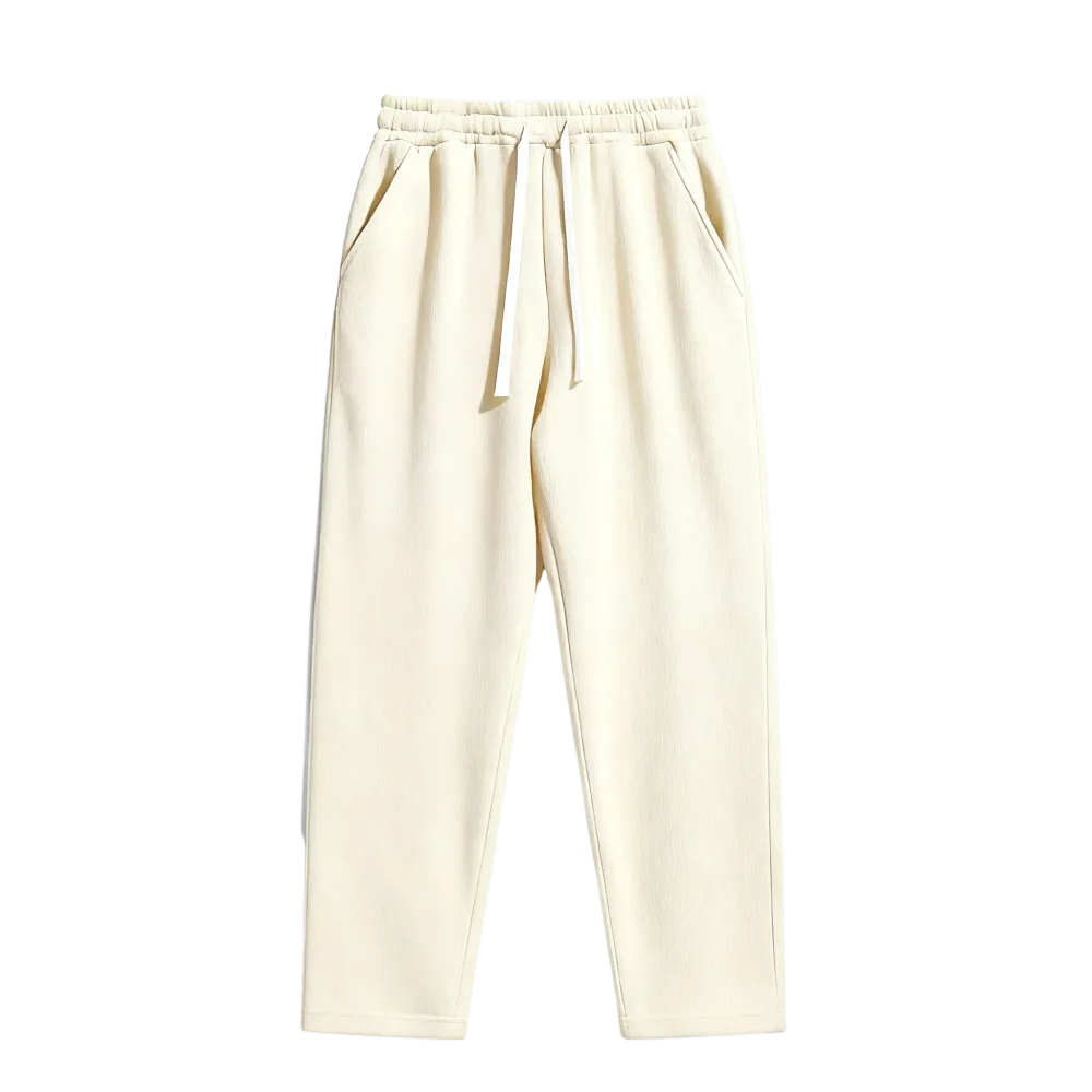 Men's Regular Fit Solid Drawstring Waist Sweatpants