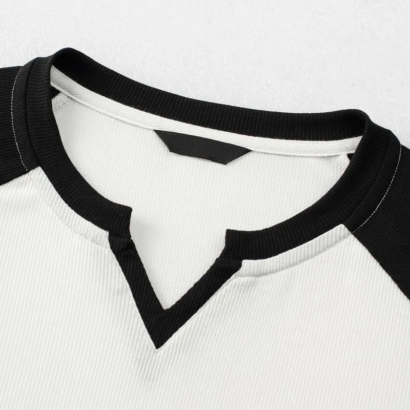 Men's V-Neck Longline Henley Muscle Tee