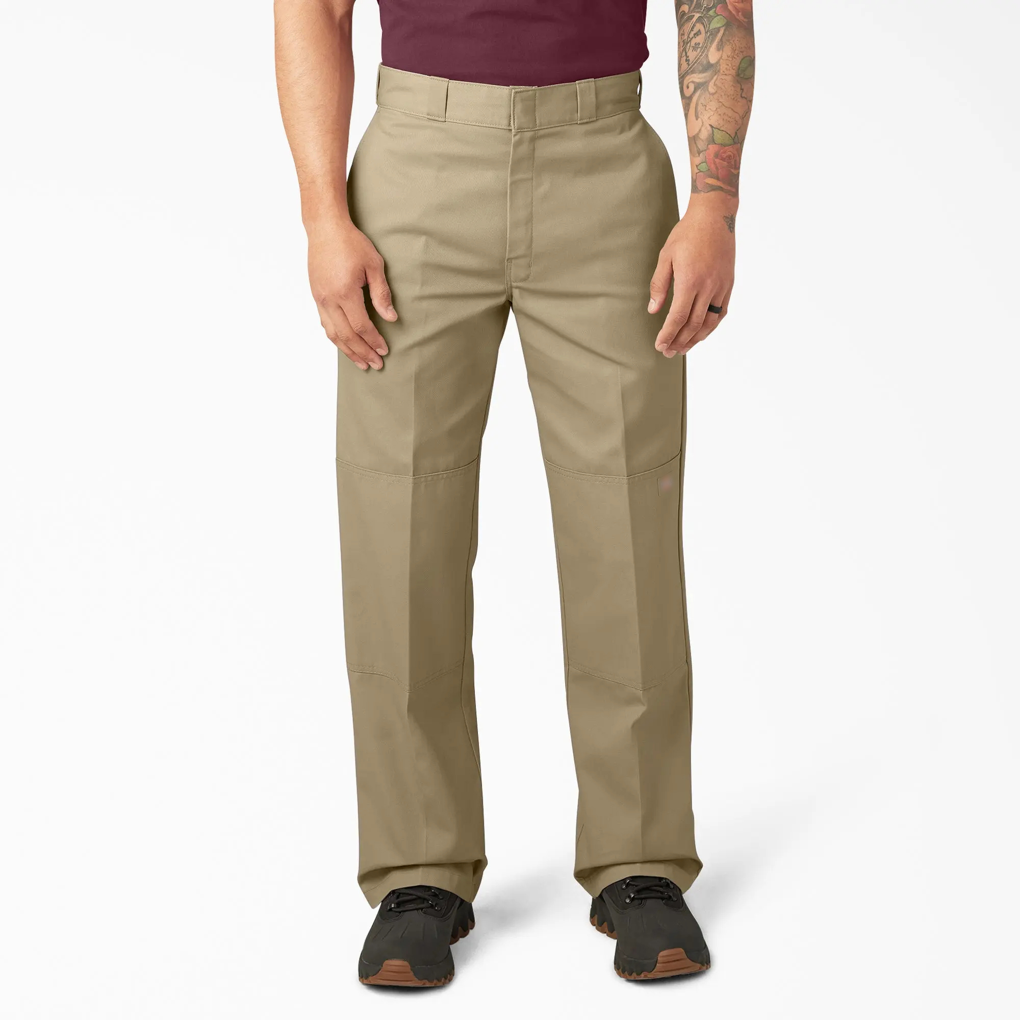 Men's Loose Fit Double Knee Multi-Pocket Utility Work Pant