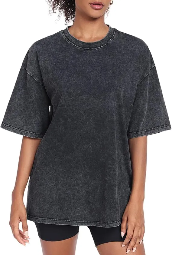 Acid Wash Unisex Oversized Cotton Comfort Tee