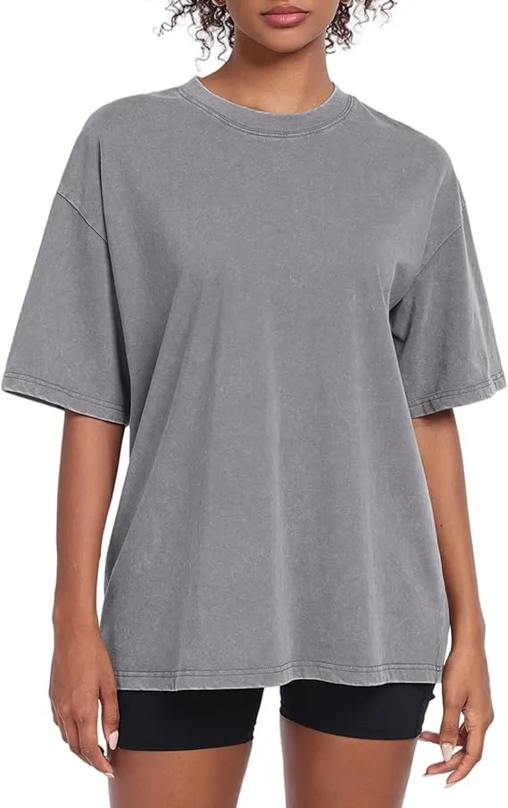 Acid Wash Unisex Oversized Cotton Comfort Tee
