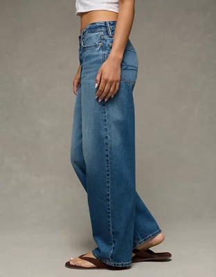 AE Low-Rise Baggy Barrel Jean - Medium Wash