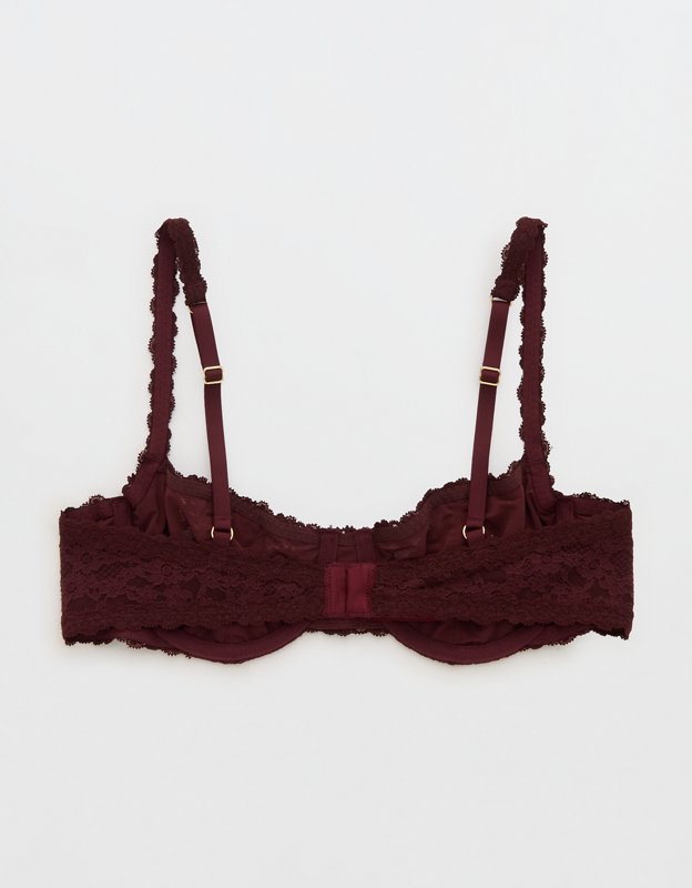 Show Off Vintage Lace Unlined Balconette Bra - Royal Berry
