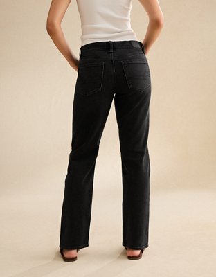 AE High-Waisted Straight Jean - Black
