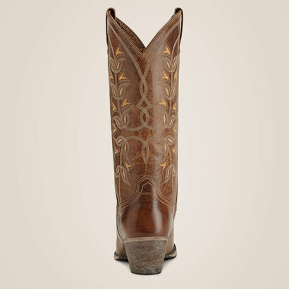 Desert Holly Almond Toe Western Boot Heel