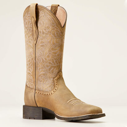 Round Up Remuda Wide Square Toe Western Boot Medial