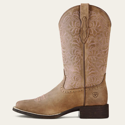 Round Up Remuda Wide Square Toe Western Boot Side