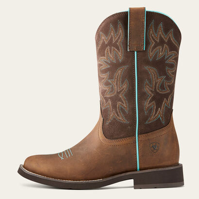 Delilah Round Toe Western Boot Side