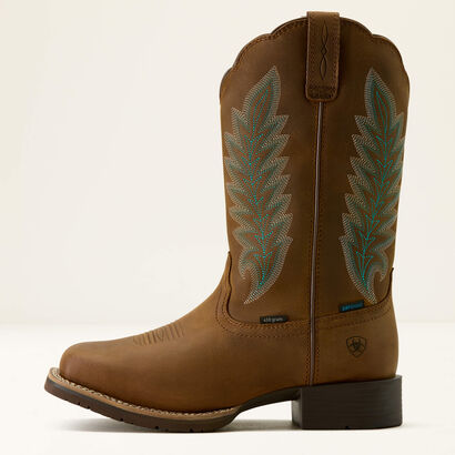 Hybrid Rancher Waterproof Insulated Wide Square Toe Western Boot Side