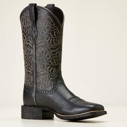 Round Up Remuda Wide Square Toe Western Boot Medial