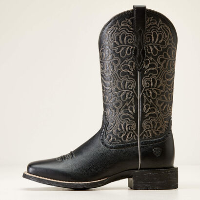 Round Up Remuda Wide Square Toe Western Boot Side