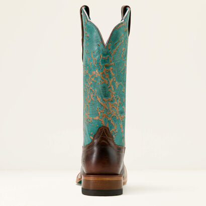Frontier Farrah Wide Square Toe Western Boot Heel